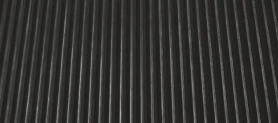 Ribbed pattern rubber surface